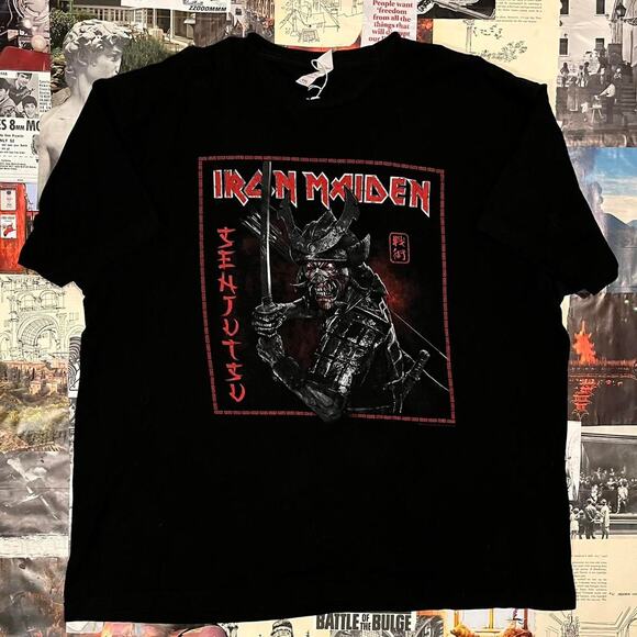 Black iron maiden samurai graphic tee - Picture 2 of 6